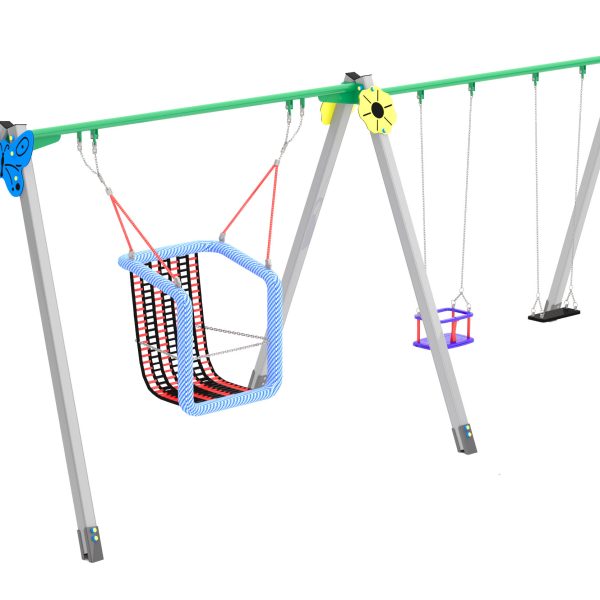 Doppia altalena tavoletta, cestello, seggiolone rete